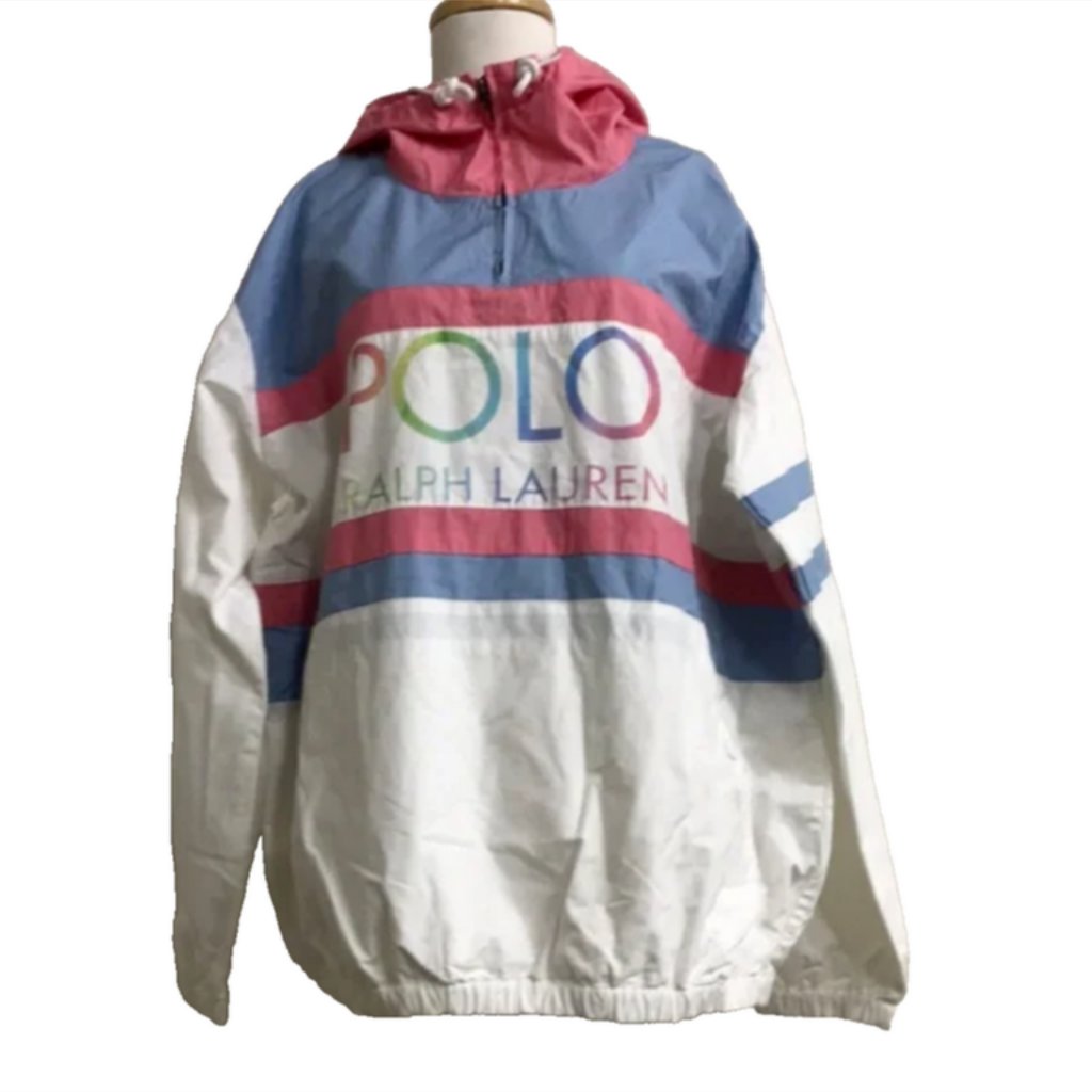 Polo Ralph Lauren Ombre Logo QuarterZip Hooded Windbreaker